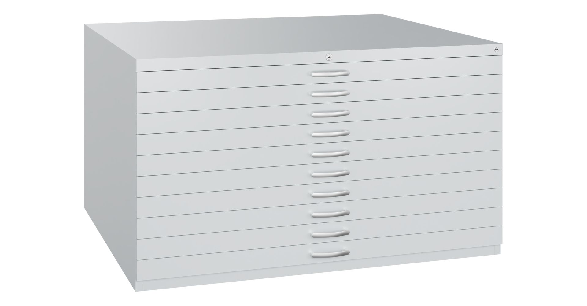 Planschrank DIN A0 mit 10 Schubladen aus Stahl